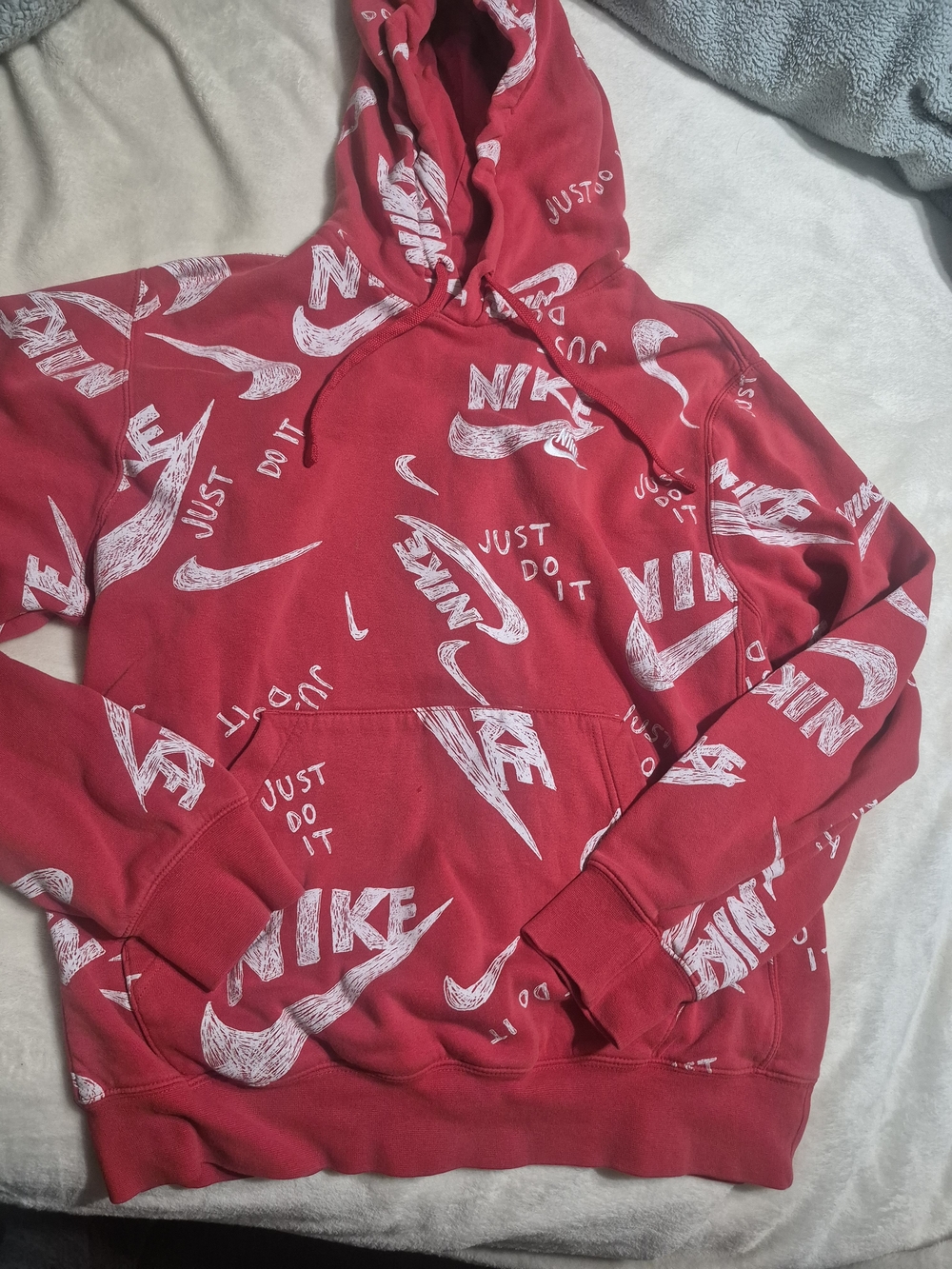 Nike Red All-Over Pullover Hoodie - YOUTH Adult